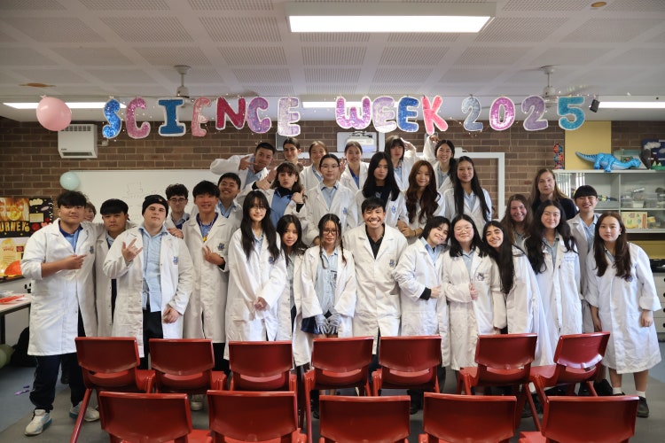 Students celebrating Science Week