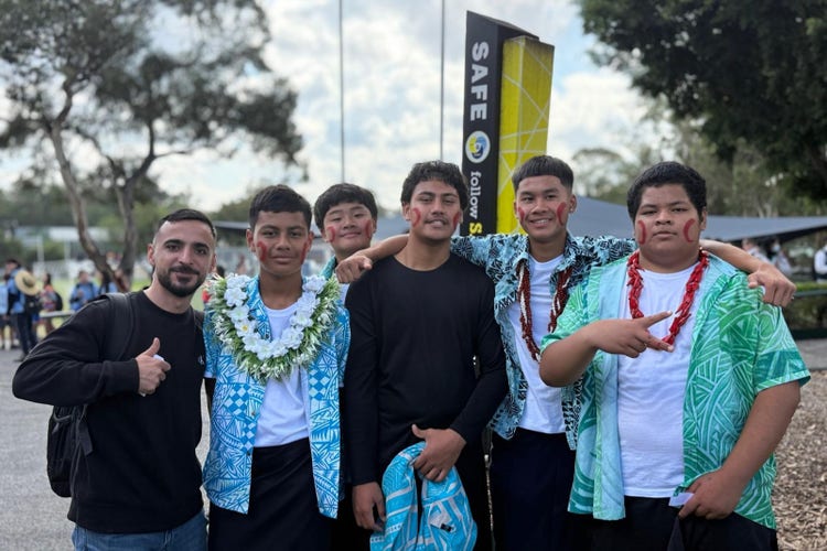 Students in multicultural clothes