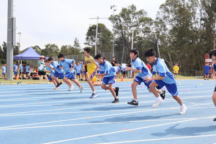 Students starting a race at the Athletics Carnival