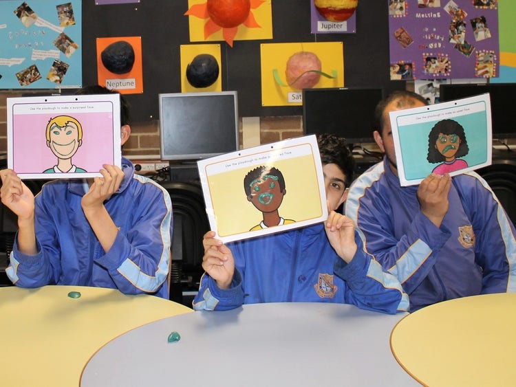 Students showcasing their work