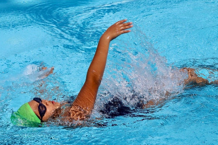 A student swimming at the Swimming Carnival