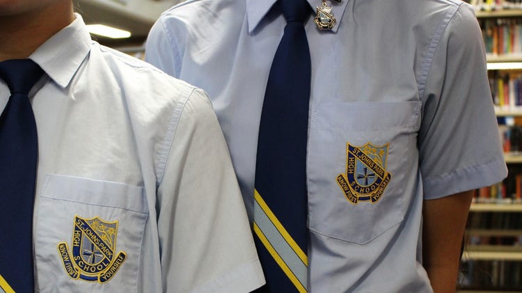 Students in school uniform