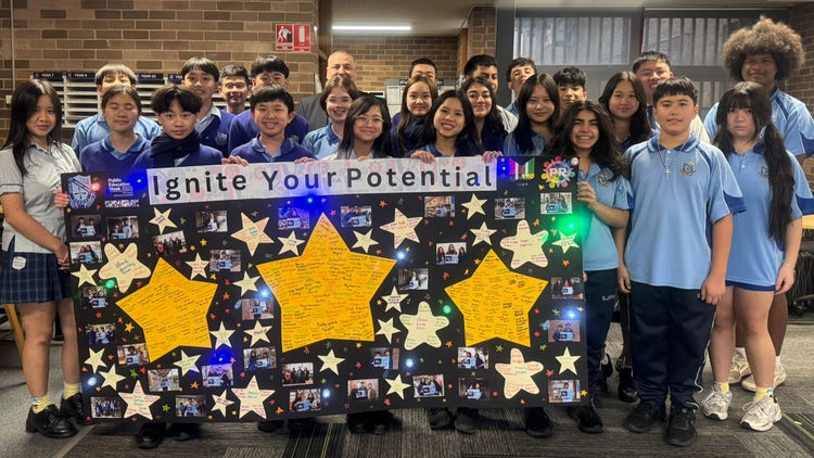 Students in House celebrating Public Education Week